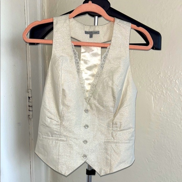 Charlotte Russe Jackets & Blazers - Shimmering Cream Vest